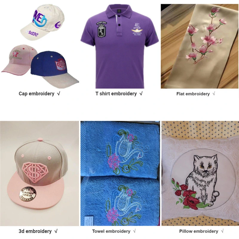 Wonyo Multi Function 6 Head 9/12/15 Needles Cap Tshirt Garment Computerized Embroidery Tajima/Brother/Happy/Swf Machine for Logo