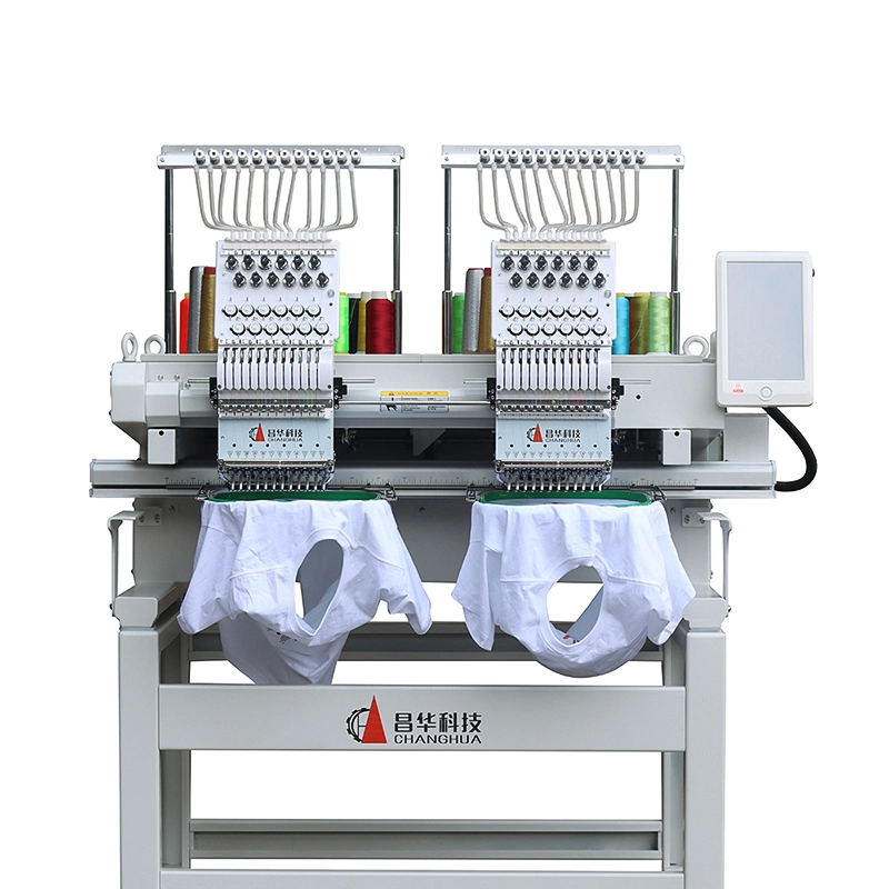 Industrial Customized Computerized 2 Head 3D High Speed Embroidery Machine