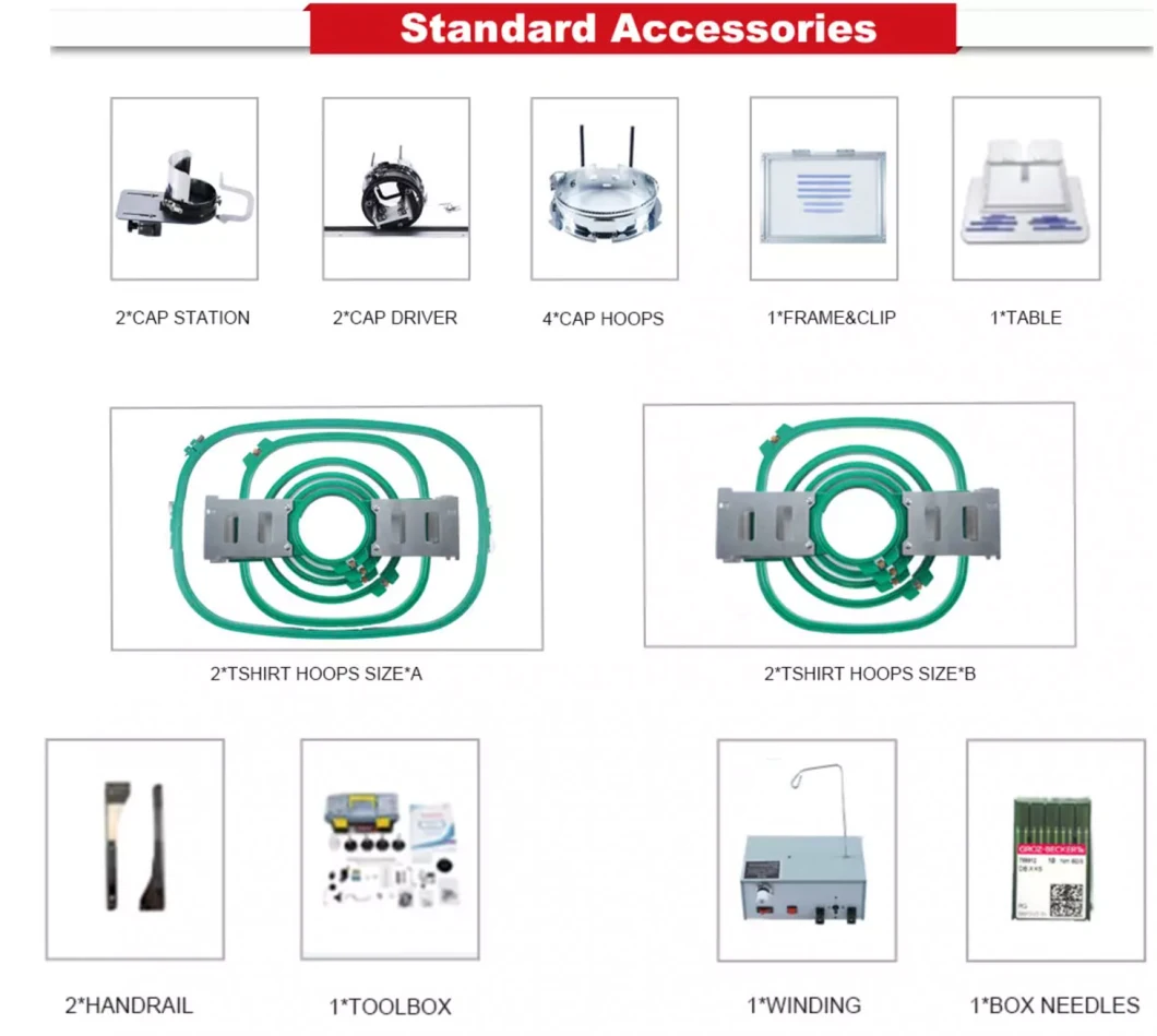 Textile Manufacture China Computerized Automatic Multihead Embroydary Machine Multi Heads Hat Quilting Digital Head Flat Embroidery Machine Computerized