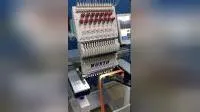 Bai 新しい工場シングルヘッド 12 針コンピュータ化されたキャップ衣類 t シャツフラットパッチタオル刺繍機安い価格